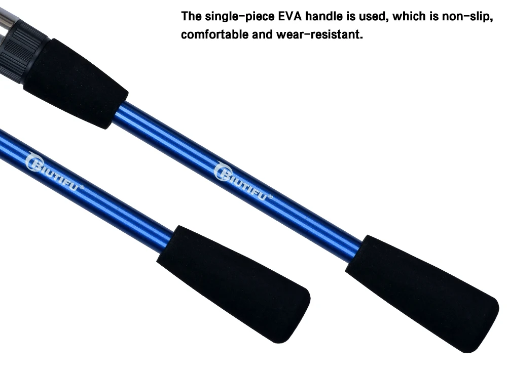 BIUTIFU Baitcasting Spinning Mini Fishing Rod 4/5 Section 1.8/2.1mTravel Carbon Casting Weight 5-20g Fast Ultralight Lure Pole