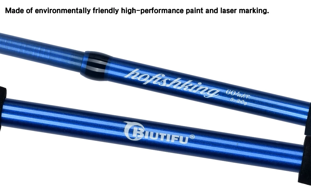 BIUTIFU Baitcasting Spinning Mini Fishing Rod 4/5 Section 1.8/2.1mTravel Carbon Casting Weight 5-20g Fast Ultralight Lure Pole