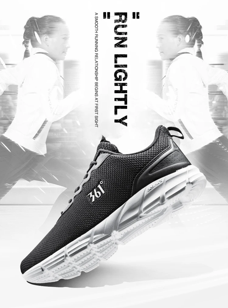 361 Degrees Women Running Sports Shoes Mesh Breathable Casual Lightweight Cushioning Shock Absorption Sneakers Female 681832280