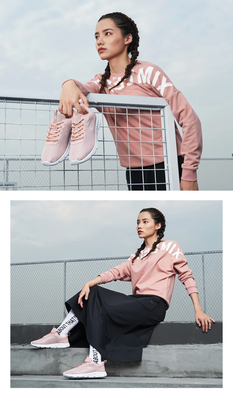 361 Degrees Women Running Sports Shoes Mesh Breathable Casual Lightweight Cushioning Shock Absorption Sneakers Female 681832280