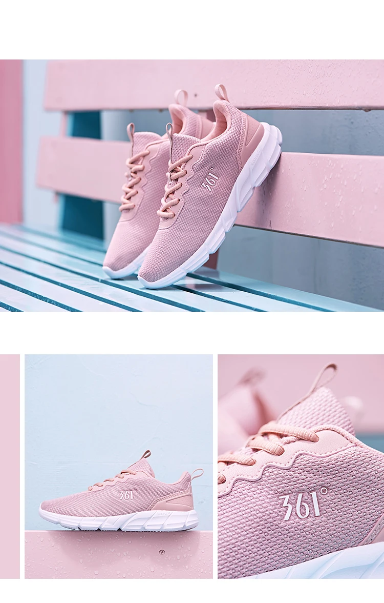 361 Degrees Women Running Sports Shoes Mesh Breathable Casual Lightweight Cushioning Shock Absorption Sneakers Female 681832280