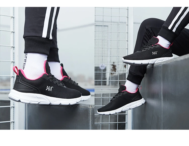 361 Degrees Women Running Sports Shoes Mesh Breathable Casual Lightweight Cushioning Shock Absorption Sneakers Female 681832280