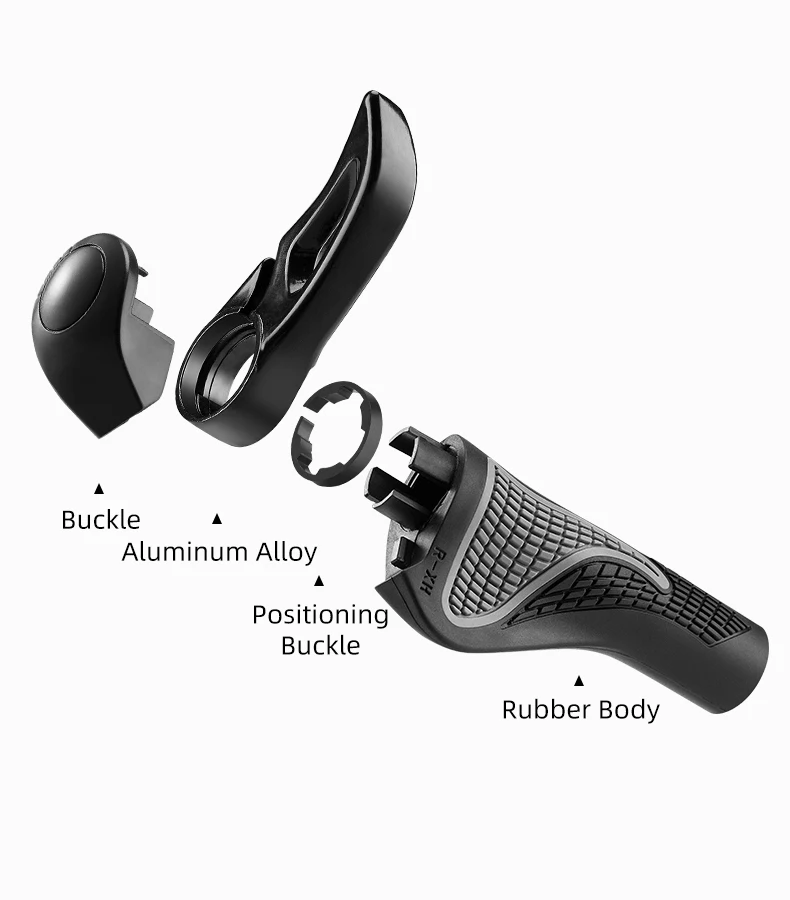 ROCKBROS MTB Bicycle Grips Bike Handlebar Horns Shofar Vice Handlebar Grips Shockproof Bike Grips Cycling Rubber Grips