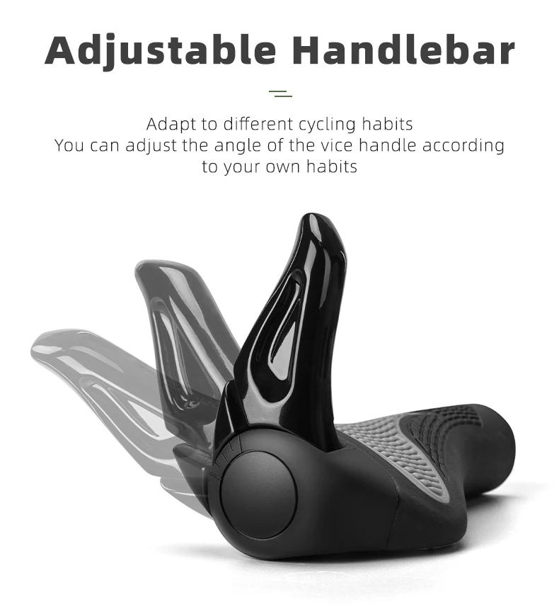ROCKBROS MTB Bicycle Grips Bike Handlebar Horns Shofar Vice Handlebar Grips Shockproof Bike Grips Cycling Rubber Grips