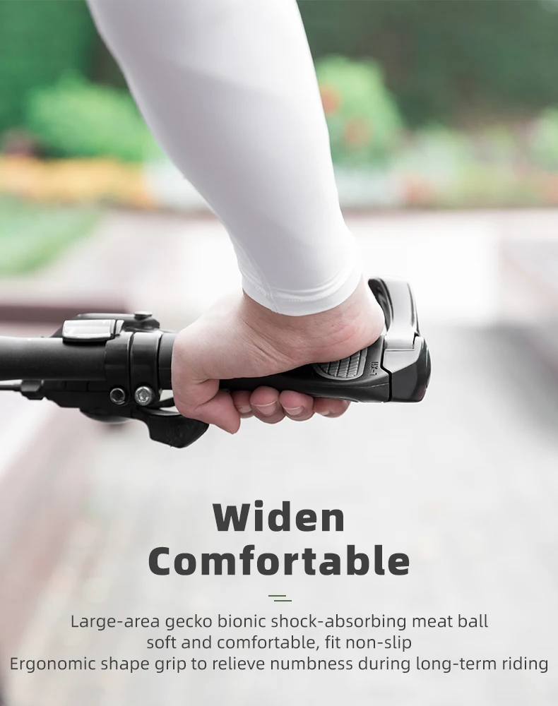 ROCKBROS MTB Bicycle Grips Bike Handlebar Horns Shofar Vice Handlebar Grips Shockproof Bike Grips Cycling Rubber Grips