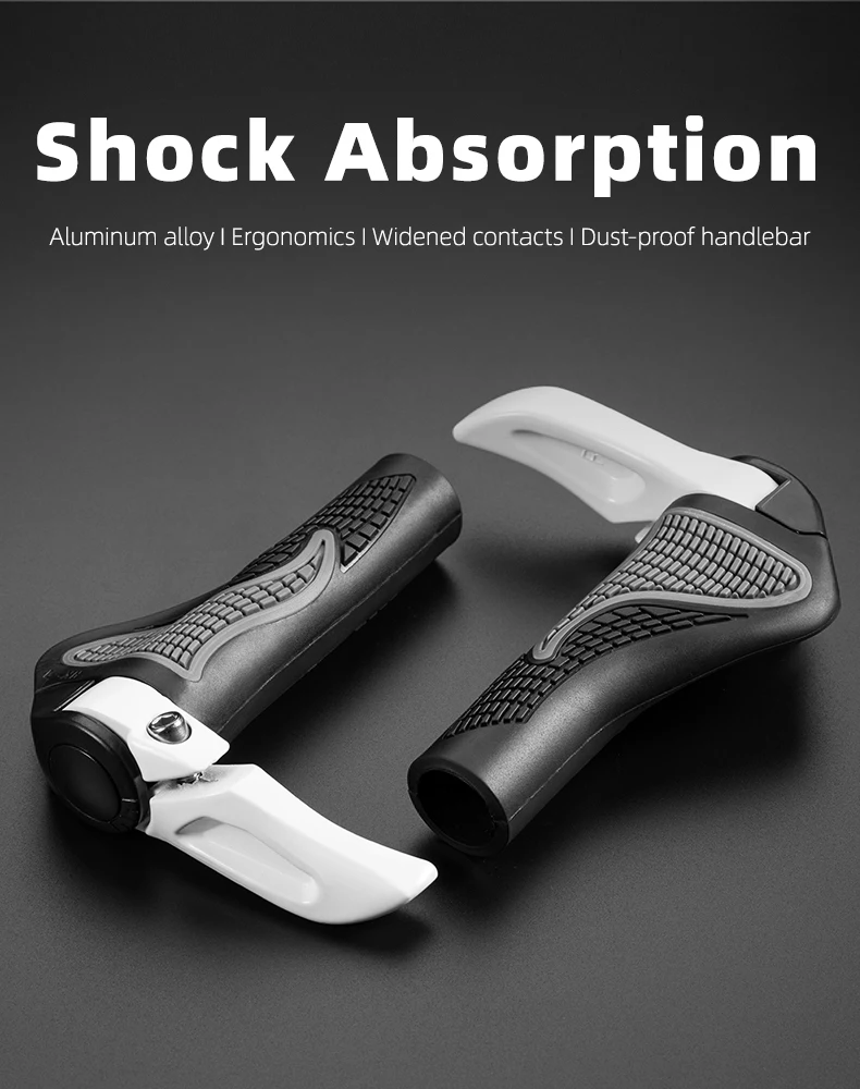 ROCKBROS MTB Bicycle Grips Bike Handlebar Horns Shofar Vice Handlebar Grips Shockproof Bike Grips Cycling Rubber Grips