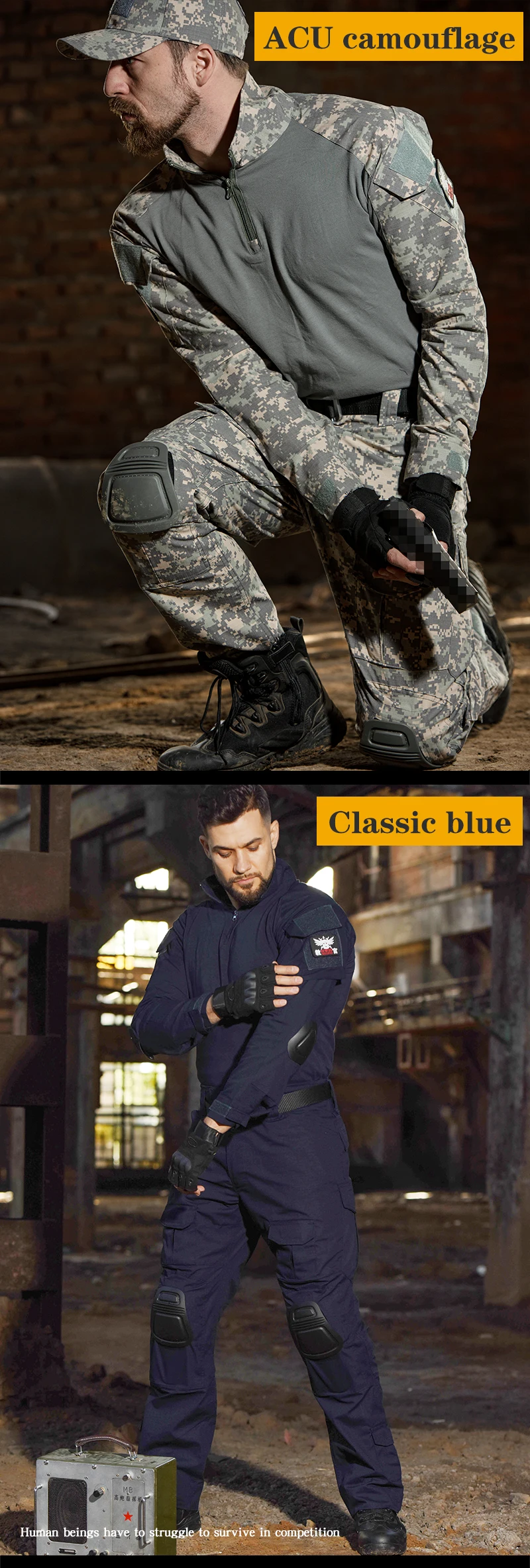 HAN WILD Outdoor Climbing Uniform Camouflage Suit Tactical Shirt Combat Pants Airsoft Paintball Equipment Clothes Plus 8XL