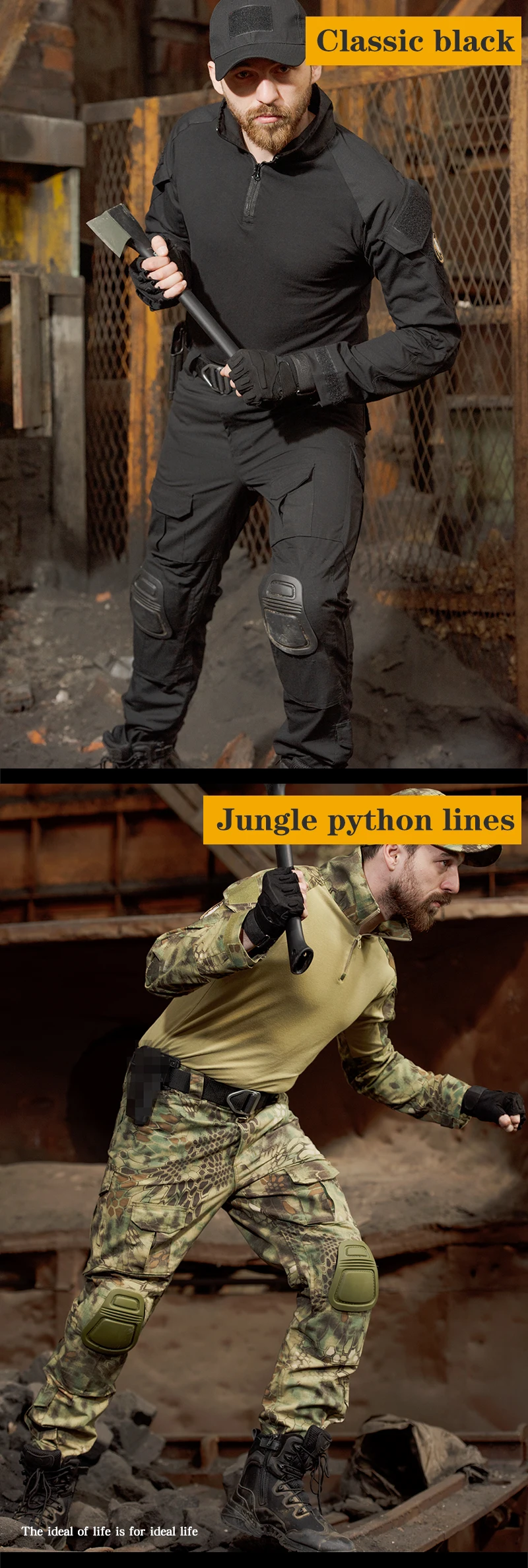 HAN WILD Outdoor Climbing Uniform Camouflage Suit Tactical Shirt Combat Pants Airsoft Paintball Equipment Clothes Plus 8XL