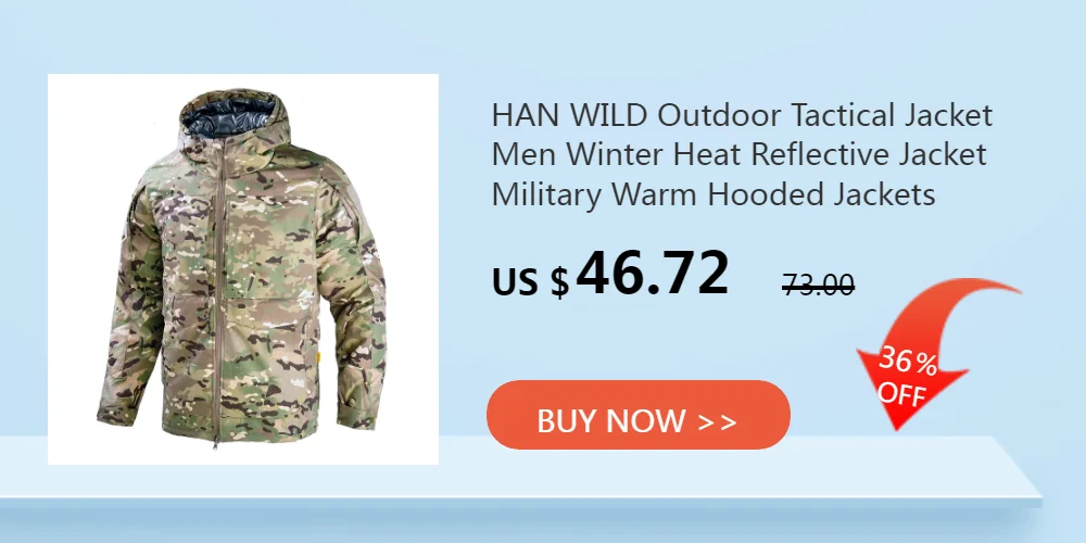 HAN WILD Outdoor Climbing Uniform Camouflage Suit Tactical Shirt Combat Pants Airsoft Paintball Equipment Clothes Plus 8XL