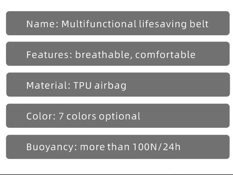 Daiseanuo Life Jacket Safety Belt Manual Inflatable Waist Bag Automatic Life Vest PFD for Canoeing Boating Fishing Kayaking
