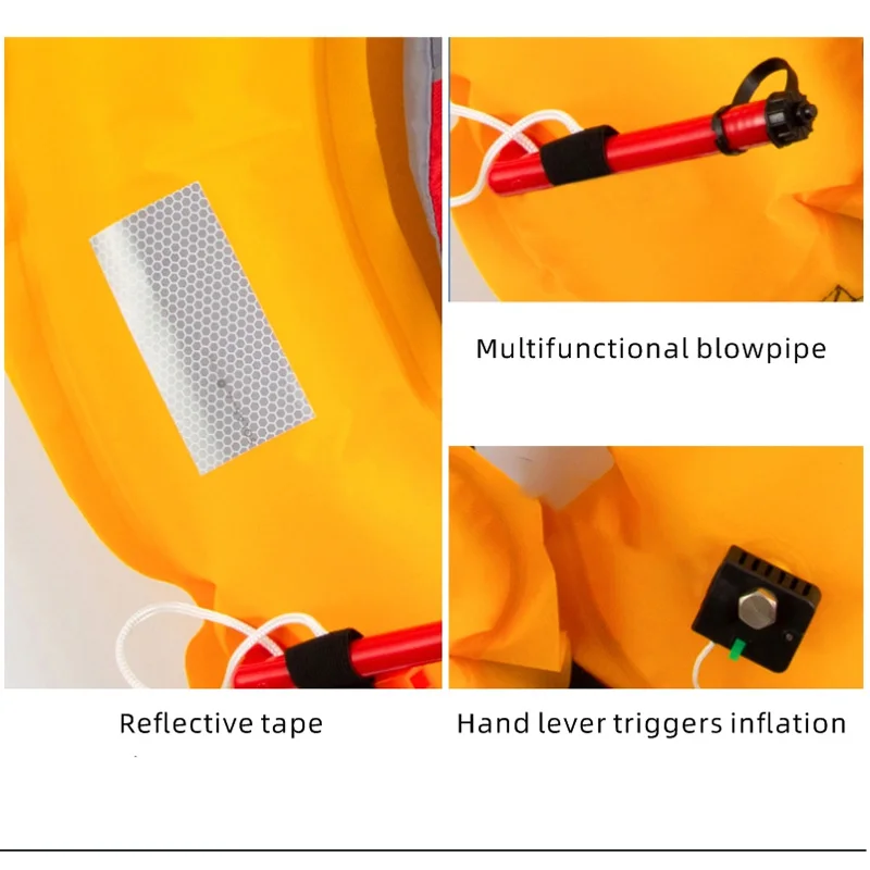 Daiseanuo Life Jacket Safety Belt Manual Inflatable Waist Bag Automatic Life Vest PFD for Canoeing Boating Fishing Kayaking