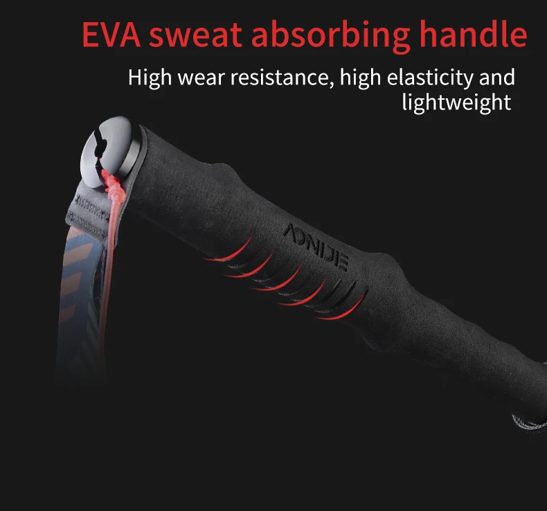 AONIJIE E4204 Lightweight Folding Trekking Poles Carbon Fiber Walking Stick Drawstring Fixed for Hiking Running Mountaineering