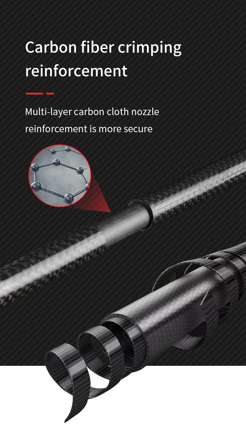 AONIJIE E4204 Lightweight Folding Trekking Poles Carbon Fiber Walking Stick Drawstring Fixed for Hiking Running Mountaineering