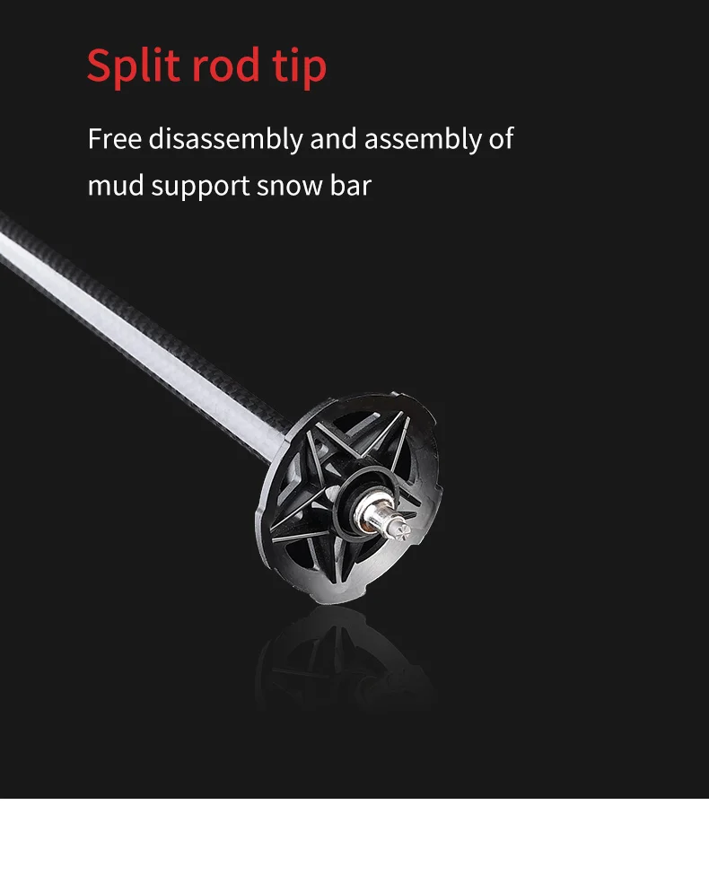 AONIJIE E4204 Lightweight Folding Trekking Poles Carbon Fiber Walking Stick Drawstring Fixed for Hiking Running Mountaineering