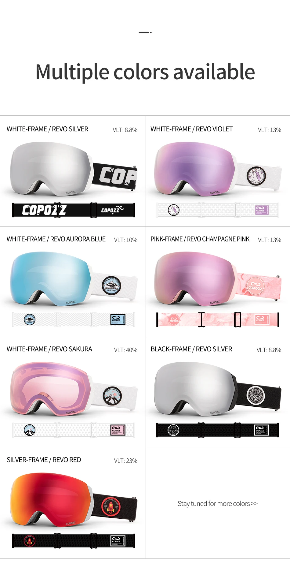 COPOZZ Ski Goggles Men Women UV400 Anti-fog Ski Eyewear Snow Glasses Adult Snowboard Goggle with Night Yellow Lens and Case Set