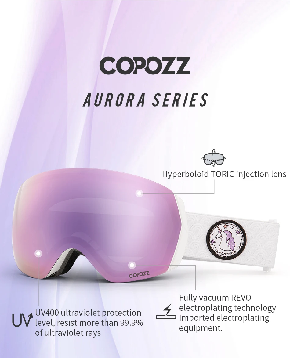 COPOZZ Ski Goggles Men Women UV400 Anti-fog Ski Eyewear Snow Glasses Adult Snowboard Goggle with Night Yellow Lens and Case Set