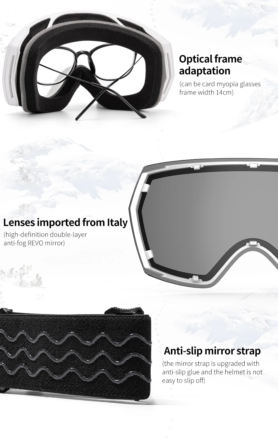 COPOZZ Ski Goggles Men Women UV400 Anti-fog Ski Eyewear Snow Glasses Adult Snowboard Goggle with Night Yellow Lens and Case Set