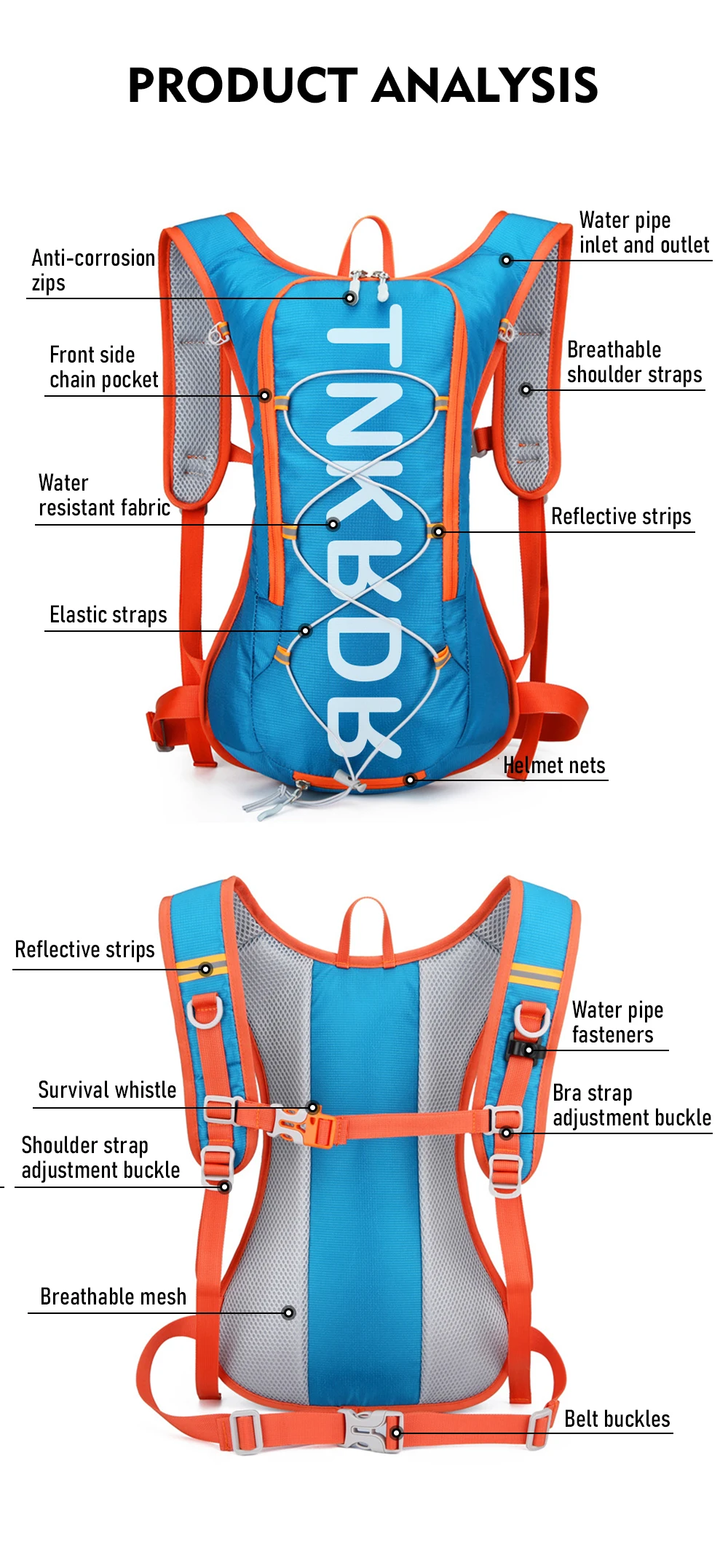 ThinkRider Cycling Backpack 12L Bicycle Bags Water Bag Outdoor Sport Climbing Hiking MTB Road Bike Hydration Backpack