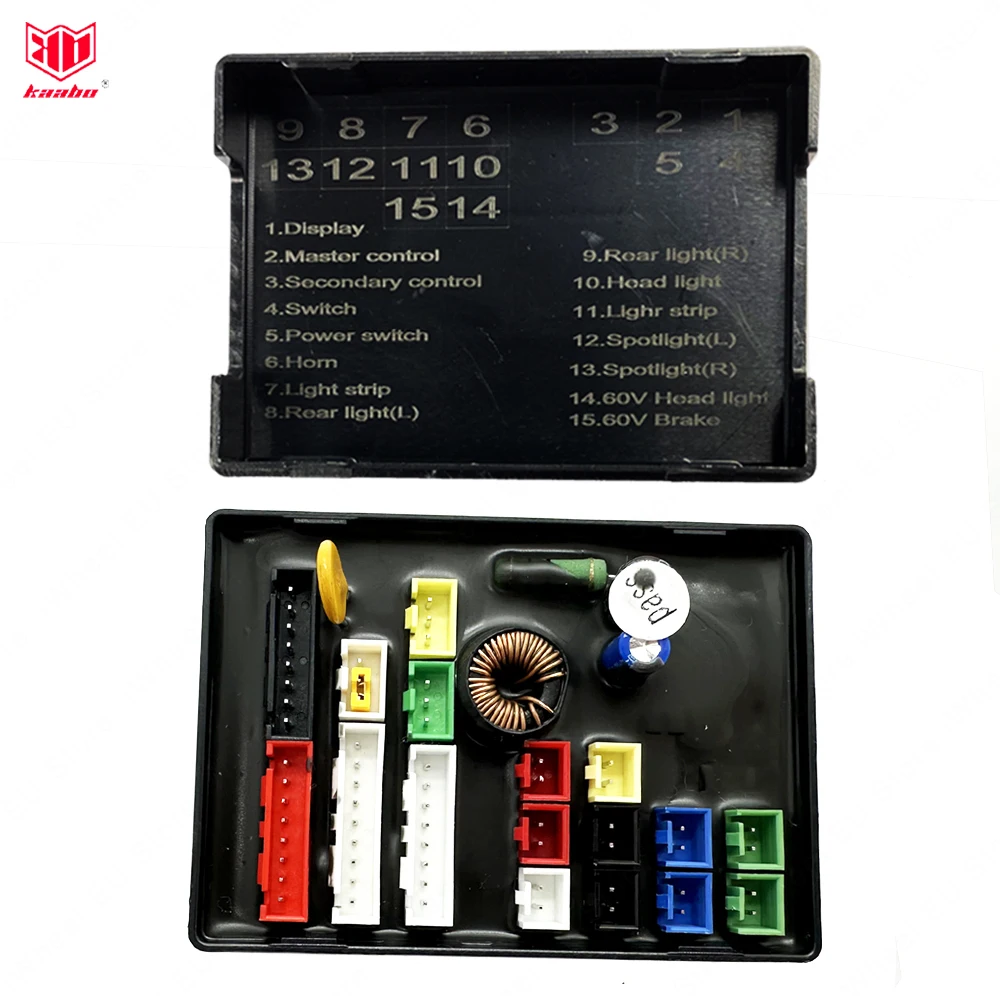 Official Kaabo Mantis 10 Dual Motor Version HUB Board Main Cable for Kaabo Mantis 10 Scooter Main Wire Black HUB Box Part