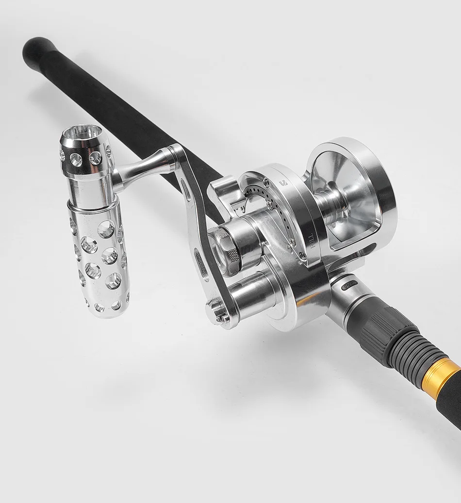 NOEBY Slow Jigging Reel CNC Metal Body High Speed Gear Ratio Max Drag 25kg Boat Saltwater Fishing Reel