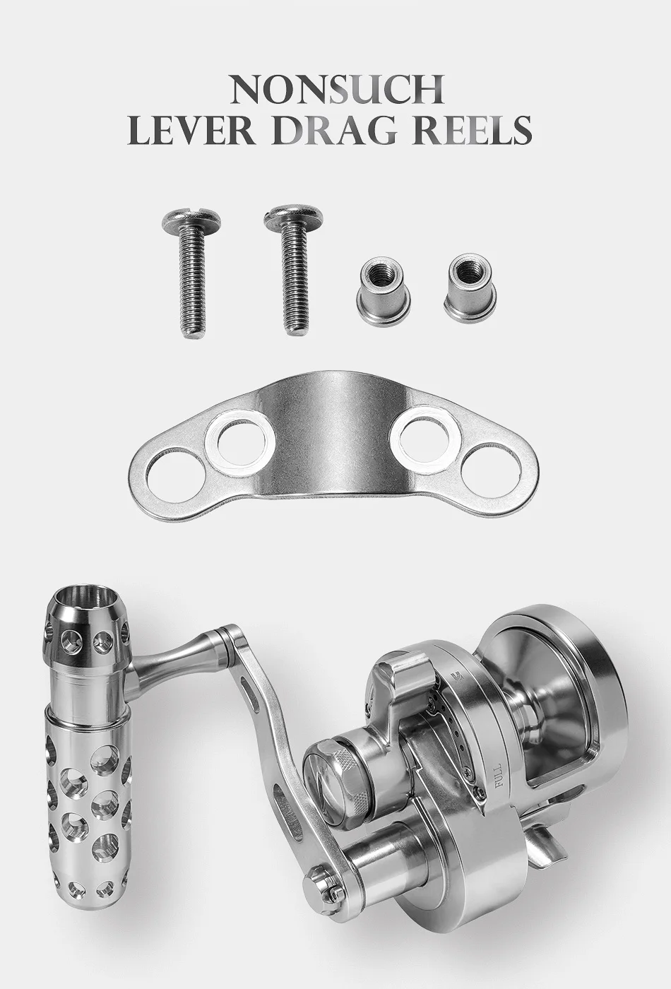 NOEBY Slow Jigging Reel CNC Metal Body High Speed Gear Ratio Max Drag 25kg Boat Saltwater Fishing Reel