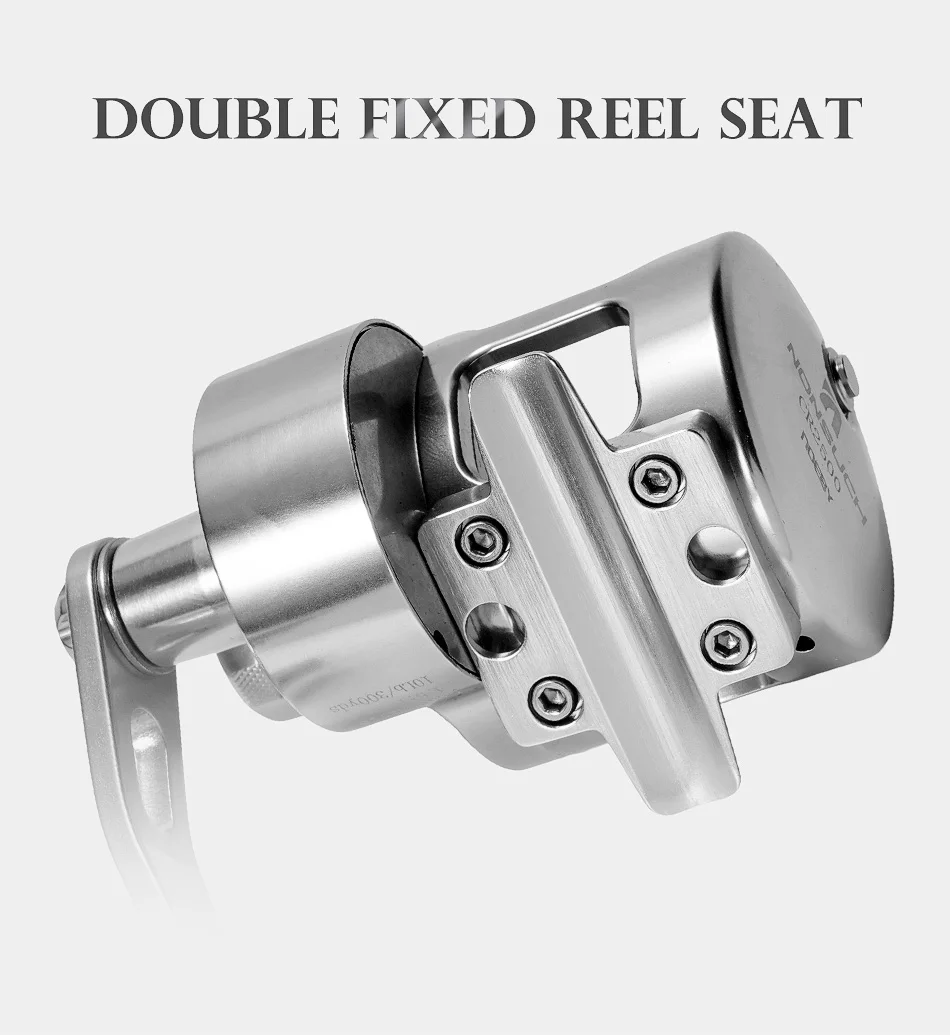 NOEBY Slow Jigging Reel CNC Metal Body High Speed Gear Ratio Max Drag 25kg Boat Saltwater Fishing Reel