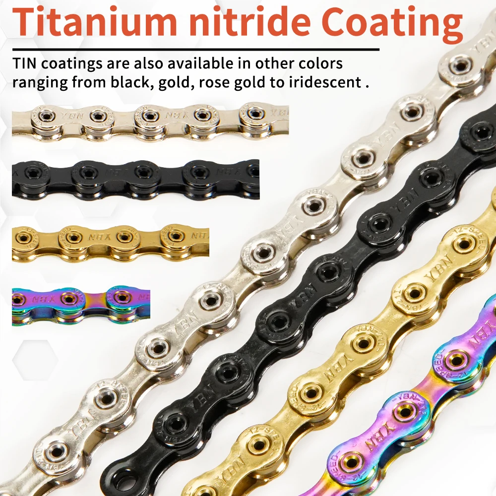 YBN 12speed SLA1210  bicycle chain for road mountain biking, compatible with SRAM SHIMANO Campagnolo 12speed transmission system