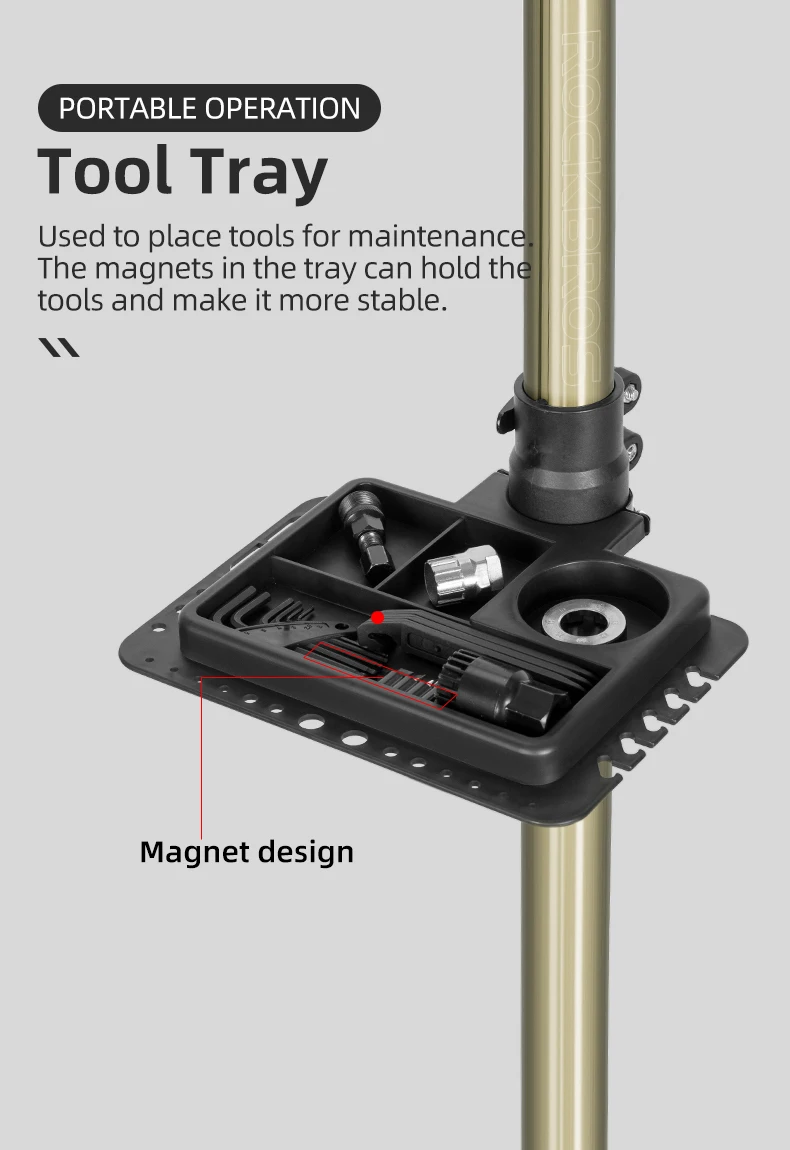 ROCKBROS Bicycle Repair Stand Aluminum Alloy Bike Work Stand Bike Rack Holder MTB Road Bicycle Maintenance Repair Tools Rack