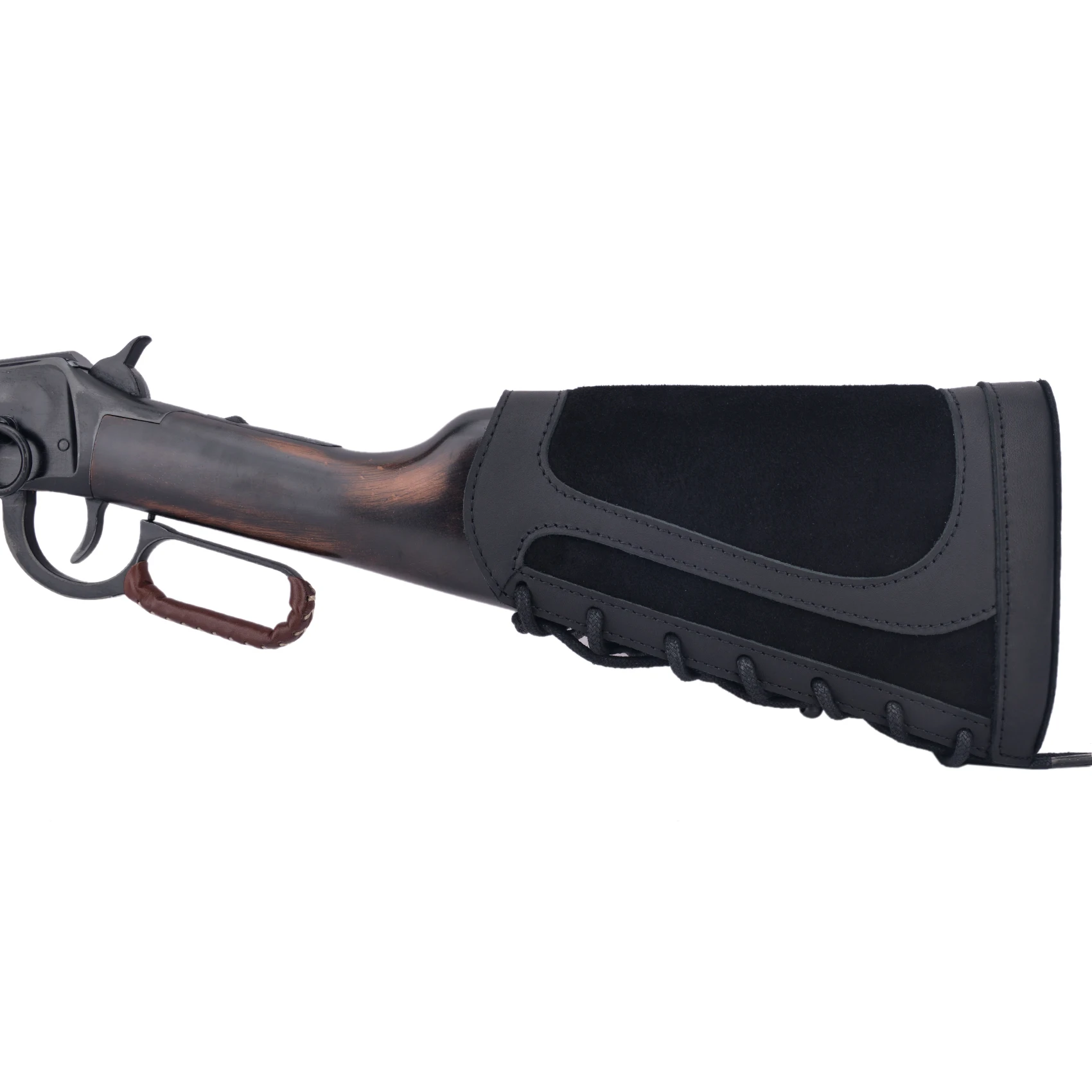 12Gauge leather Shotgun Buttstock Recoil Cheek Rest Pad For Lefty Hunter Or Righty Hunter