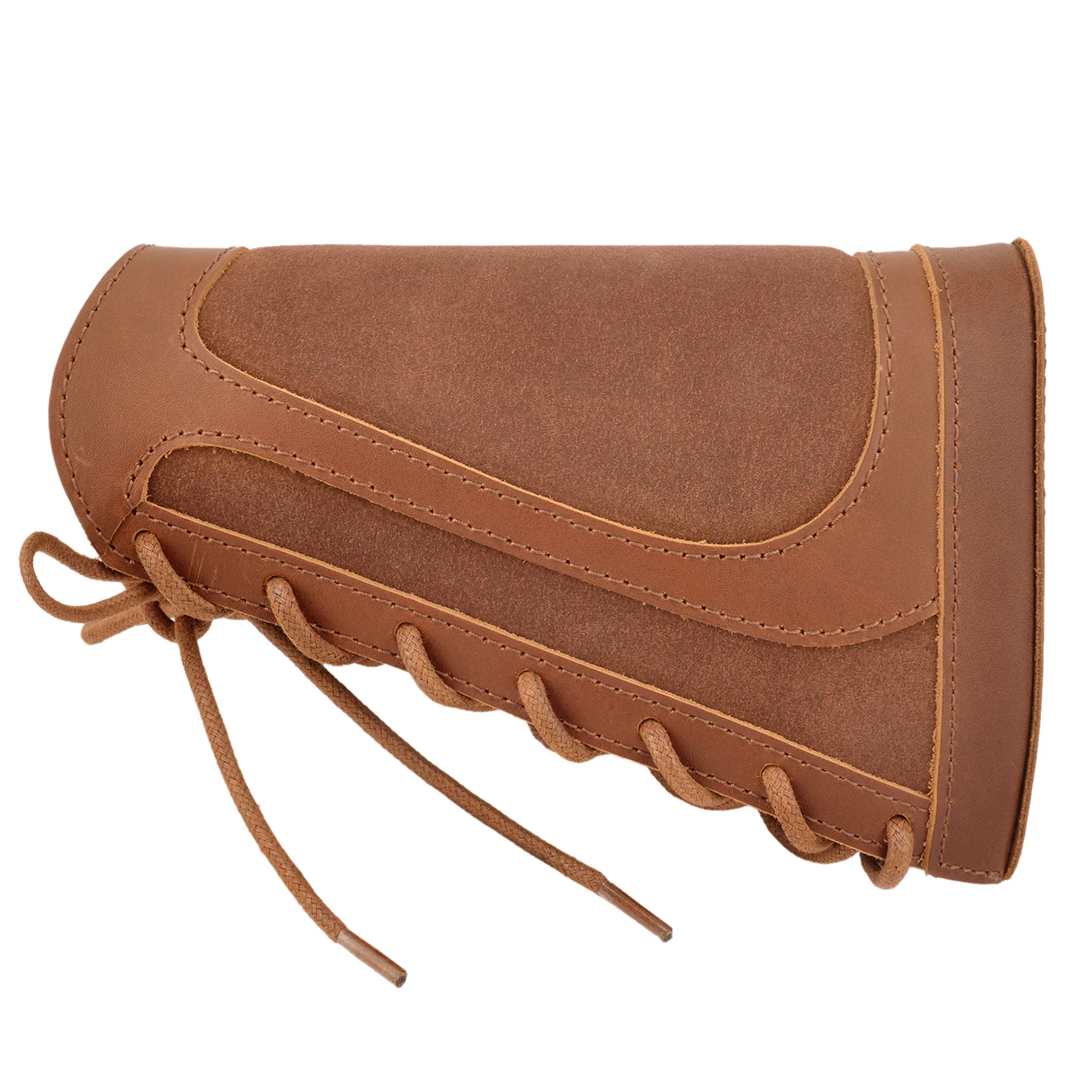 12Gauge leather Shotgun Buttstock Recoil Cheek Rest Pad For Lefty Hunter Or Righty Hunter