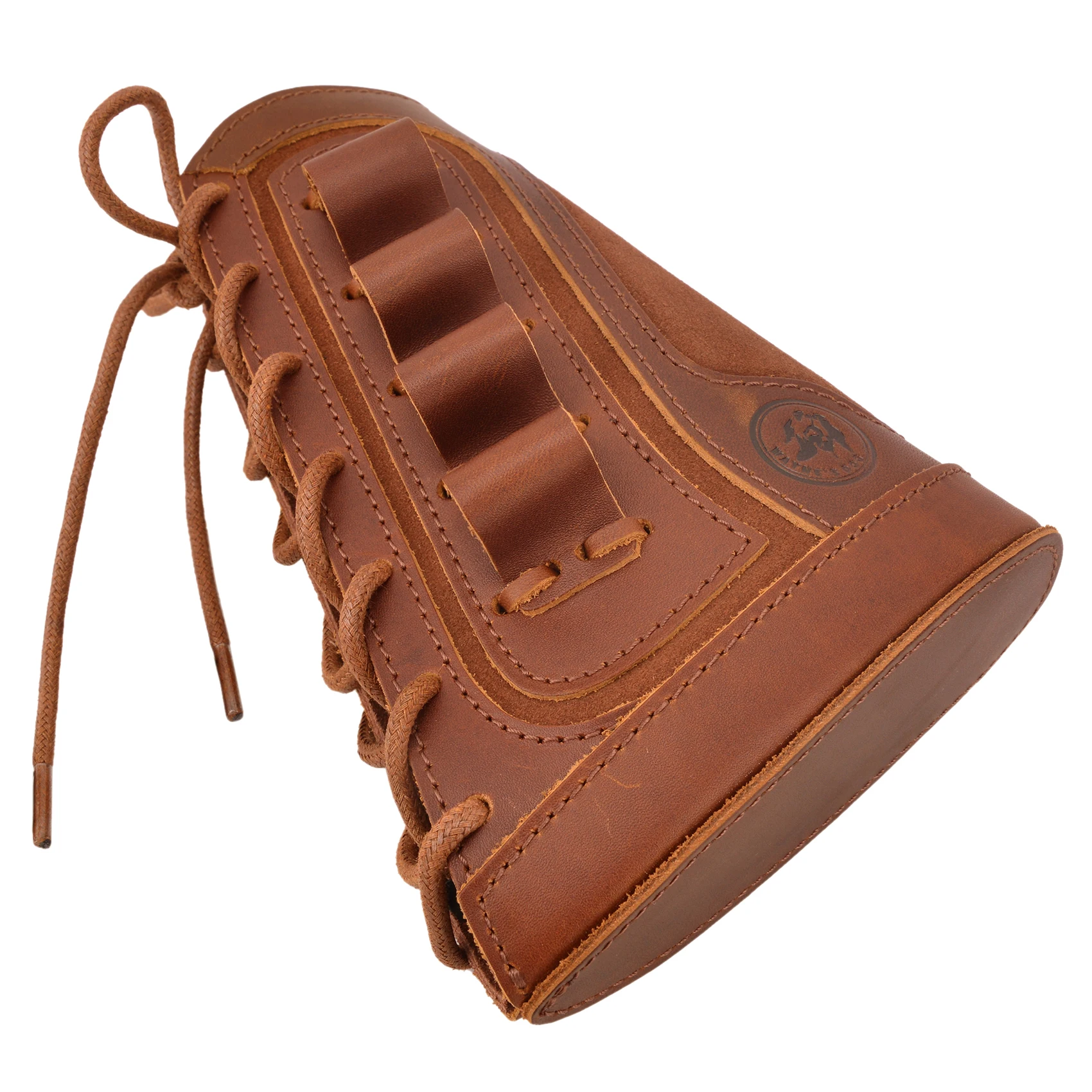 12Gauge leather Shotgun Buttstock Recoil Cheek Rest Pad For Lefty Hunter Or Righty Hunter