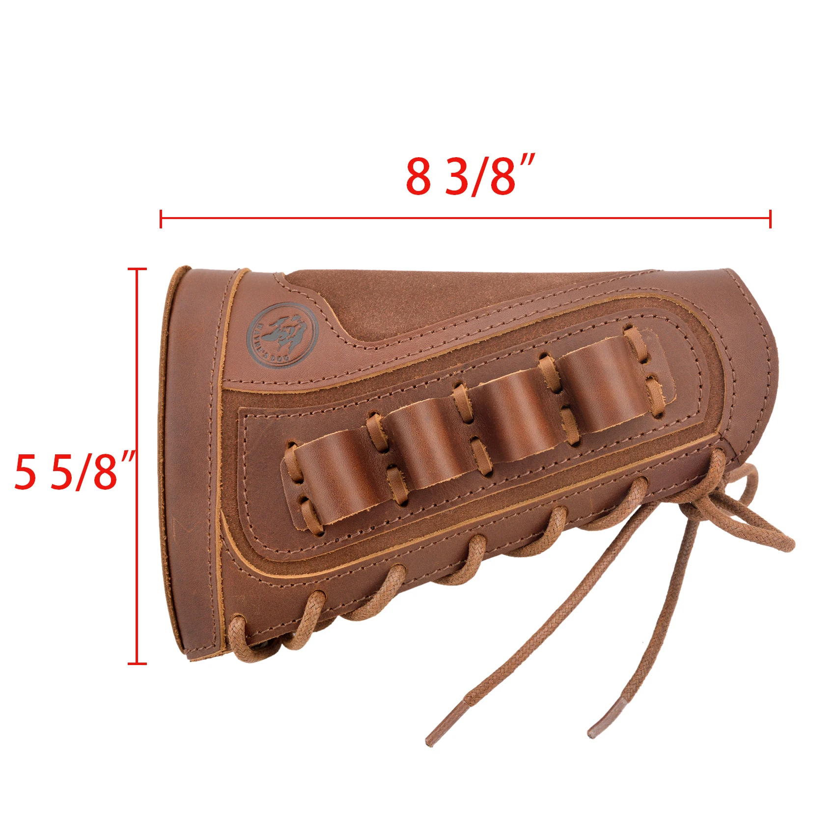 12Gauge leather Shotgun Buttstock Recoil Cheek Rest Pad For Lefty Hunter Or Righty Hunter