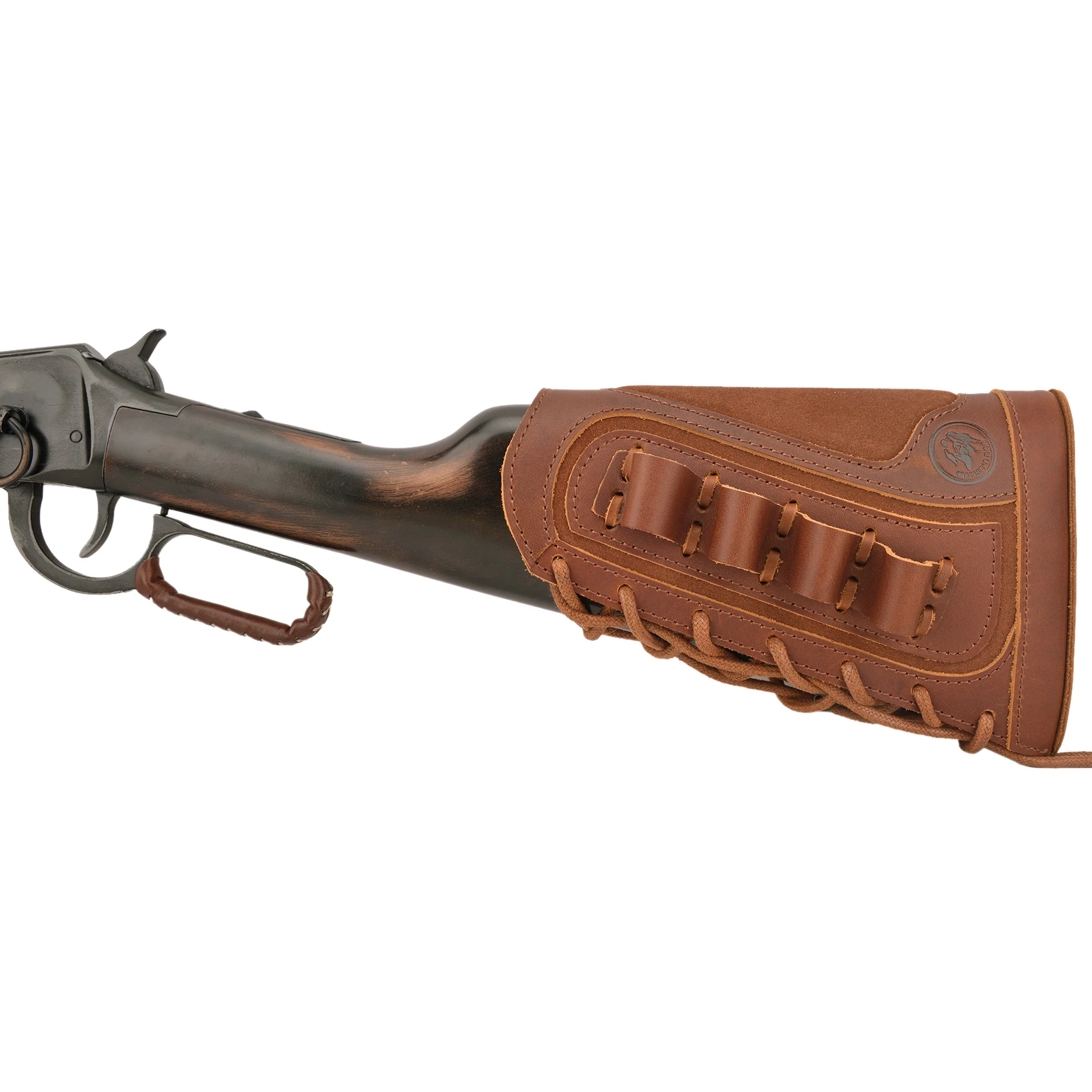12Gauge leather Shotgun Buttstock Recoil Cheek Rest Pad For Lefty Hunter Or Righty Hunter
