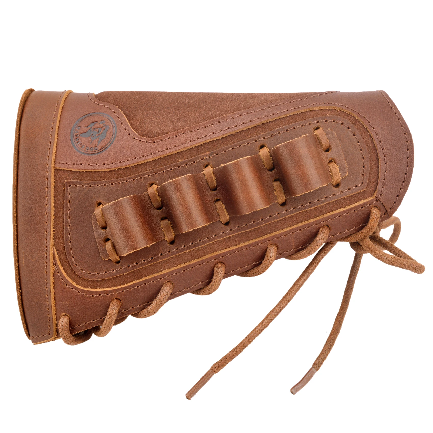 12Gauge leather Shotgun Buttstock Recoil Cheek Rest Pad For Lefty Hunter Or Righty Hunter