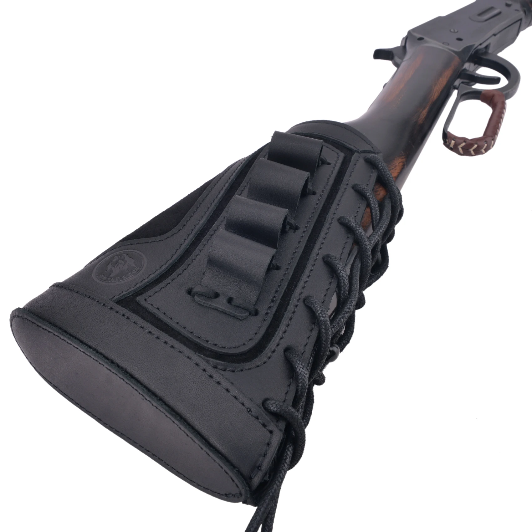 12Gauge leather Shotgun Buttstock Recoil Cheek Rest Pad For Lefty Hunter Or Righty Hunter
