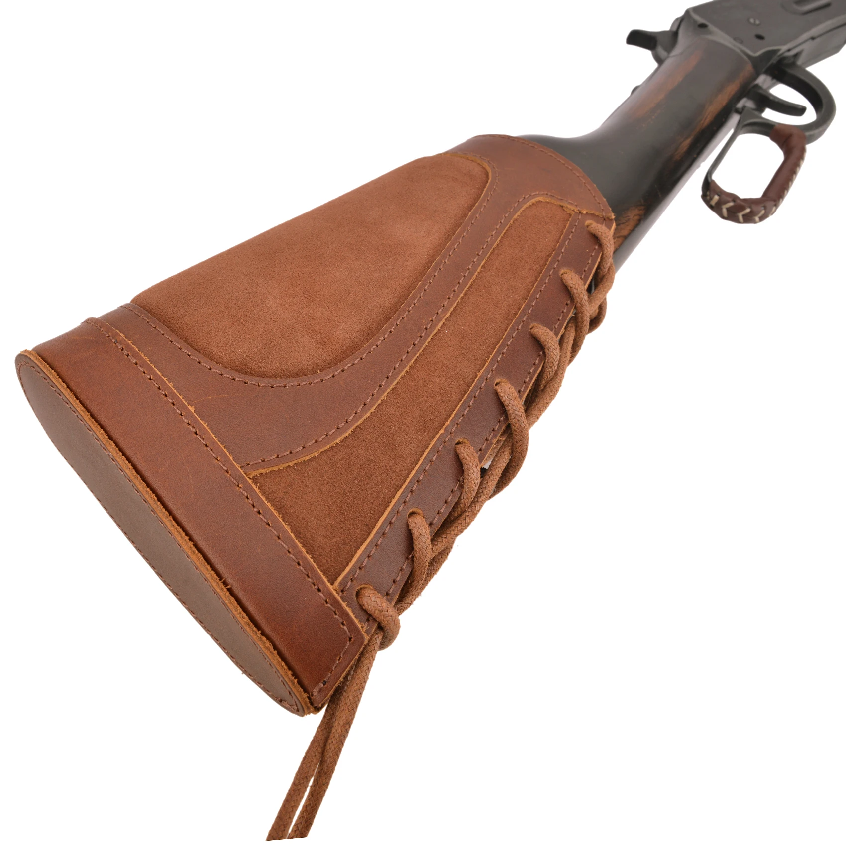 12Gauge leather Shotgun Buttstock Recoil Cheek Rest Pad For Lefty Hunter Or Righty Hunter