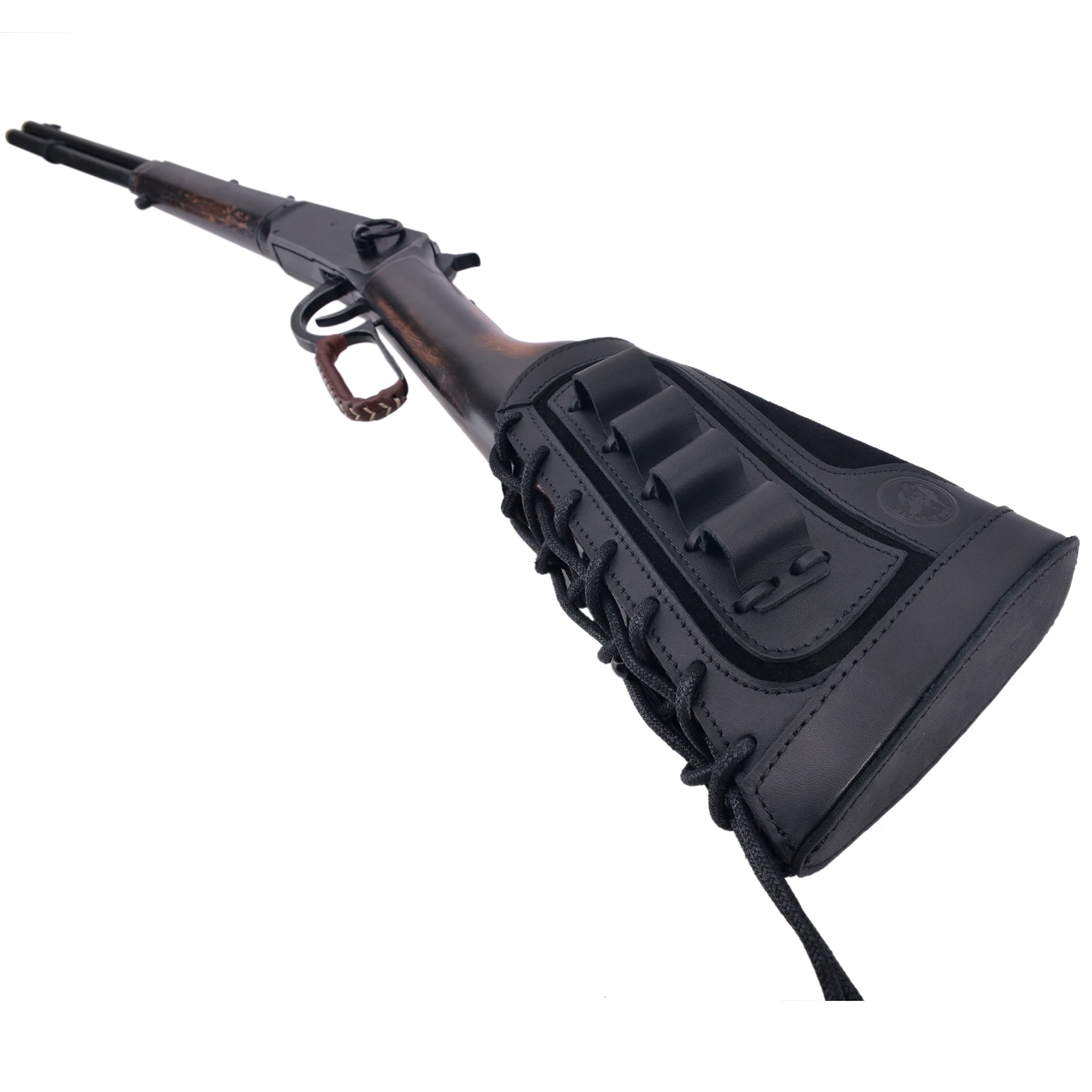 12Gauge leather Shotgun Buttstock Recoil Cheek Rest Pad For Lefty Hunter Or Righty Hunter