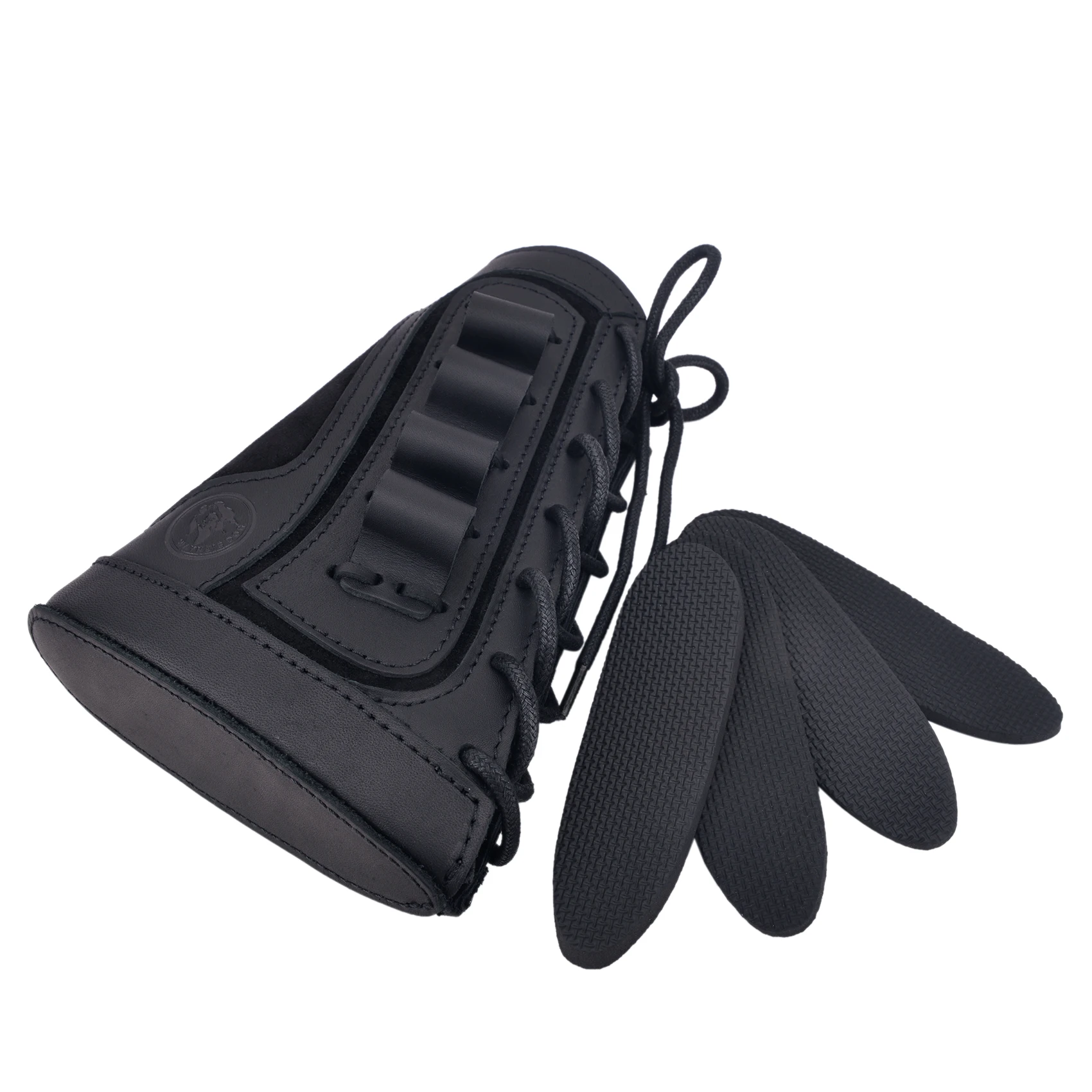 12Gauge leather Shotgun Buttstock Recoil Cheek Rest Pad For Lefty Hunter Or Righty Hunter
