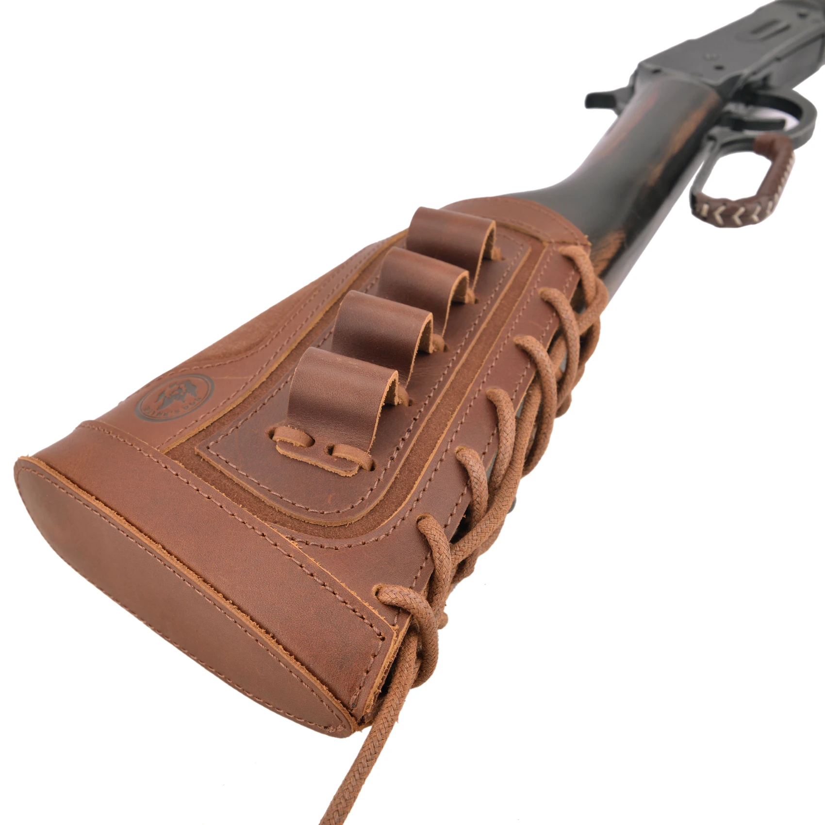 12Gauge leather Shotgun Buttstock Recoil Cheek Rest Pad For Lefty Hunter Or Righty Hunter