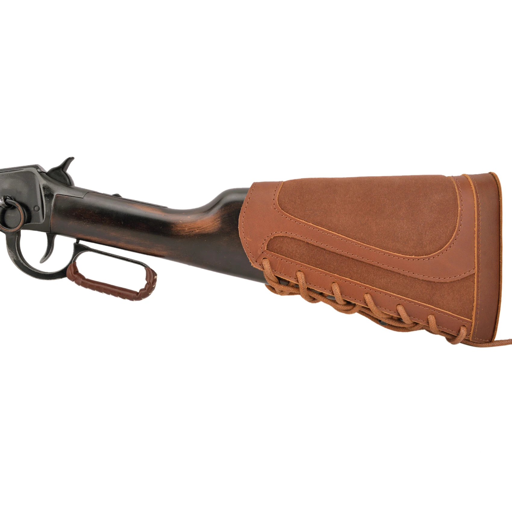 12Gauge leather Shotgun Buttstock Recoil Cheek Rest Pad For Lefty Hunter Or Righty Hunter