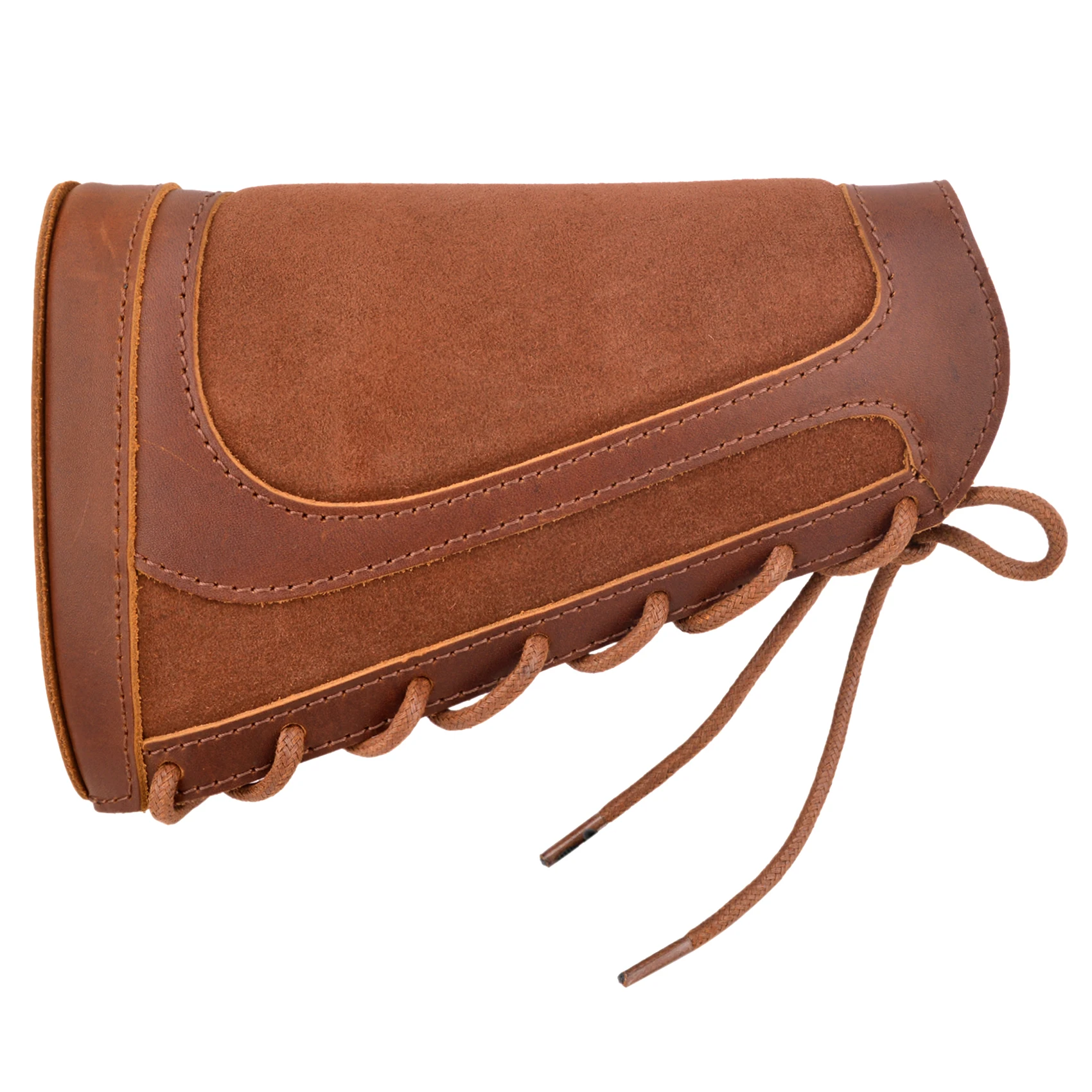 12Gauge leather Shotgun Buttstock Recoil Cheek Rest Pad For Lefty Hunter Or Righty Hunter