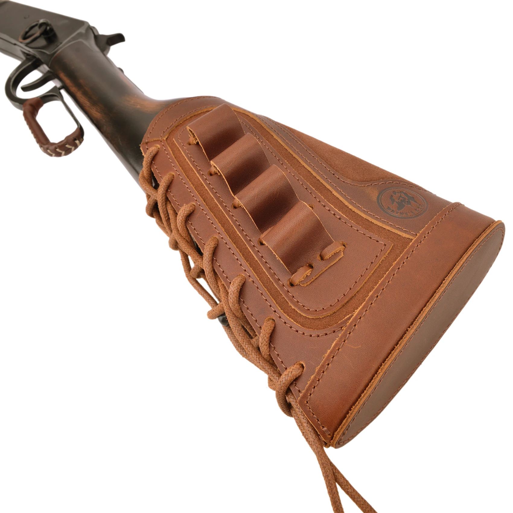 12Gauge leather Shotgun Buttstock Recoil Cheek Rest Pad For Lefty Hunter Or Righty Hunter