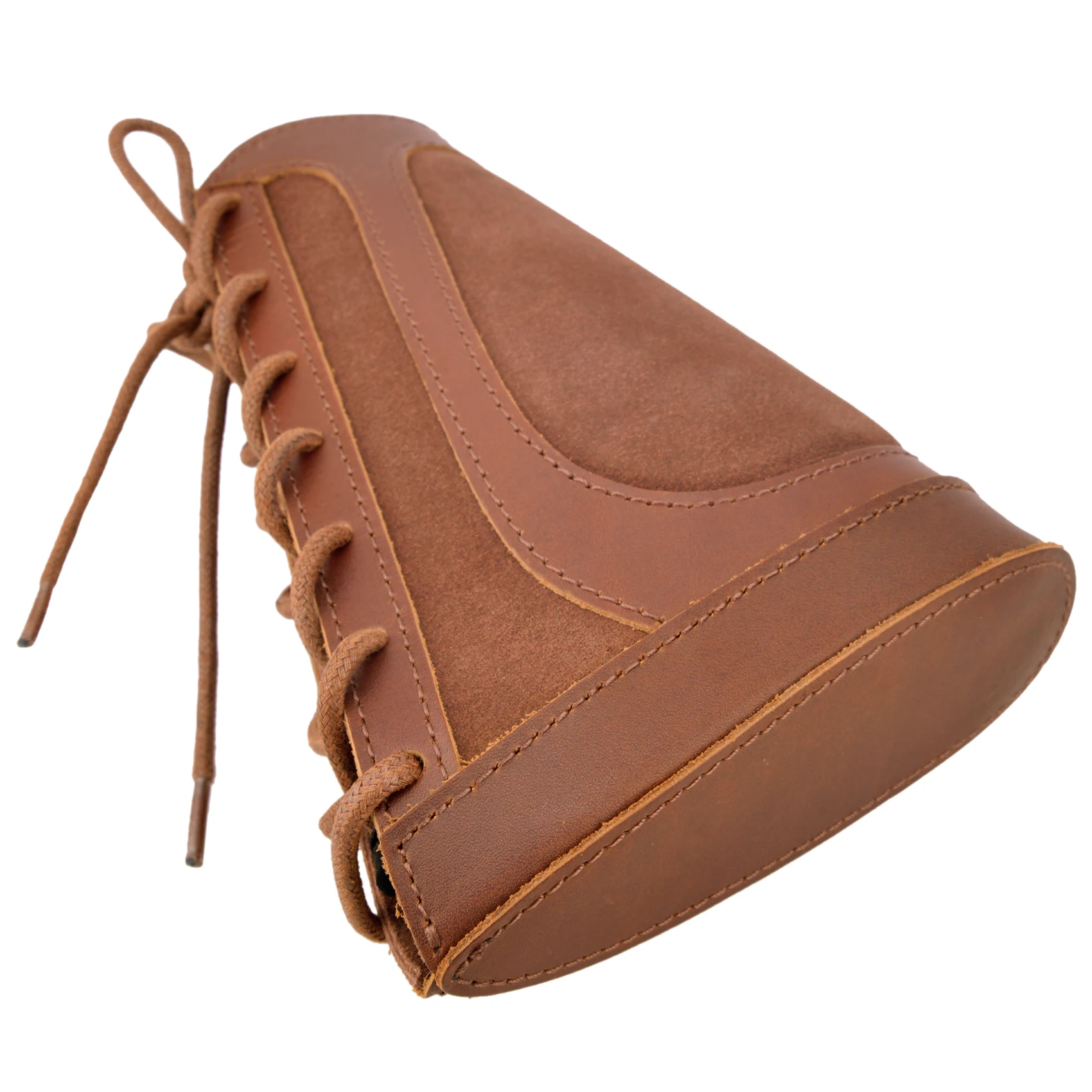 12Gauge leather Shotgun Buttstock Recoil Cheek Rest Pad For Lefty Hunter Or Righty Hunter