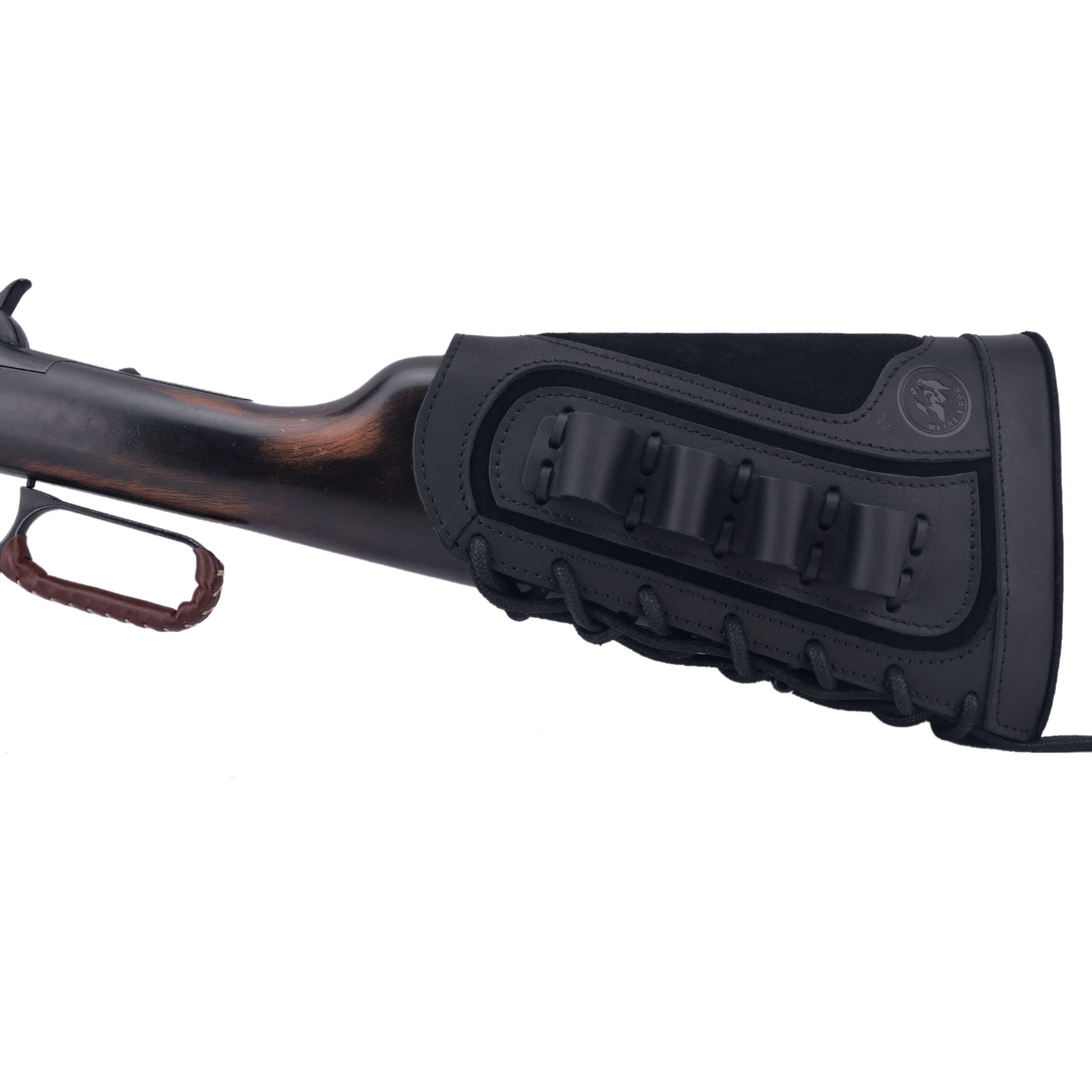 12Gauge leather Shotgun Buttstock Recoil Cheek Rest Pad For Lefty Hunter Or Righty Hunter