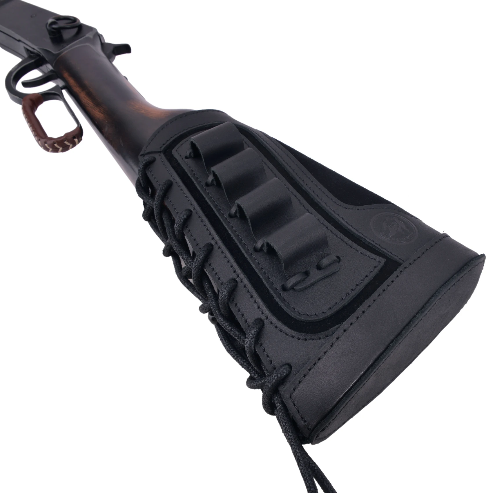 12Gauge leather Shotgun Buttstock Recoil Cheek Rest Pad For Lefty Hunter Or Righty Hunter