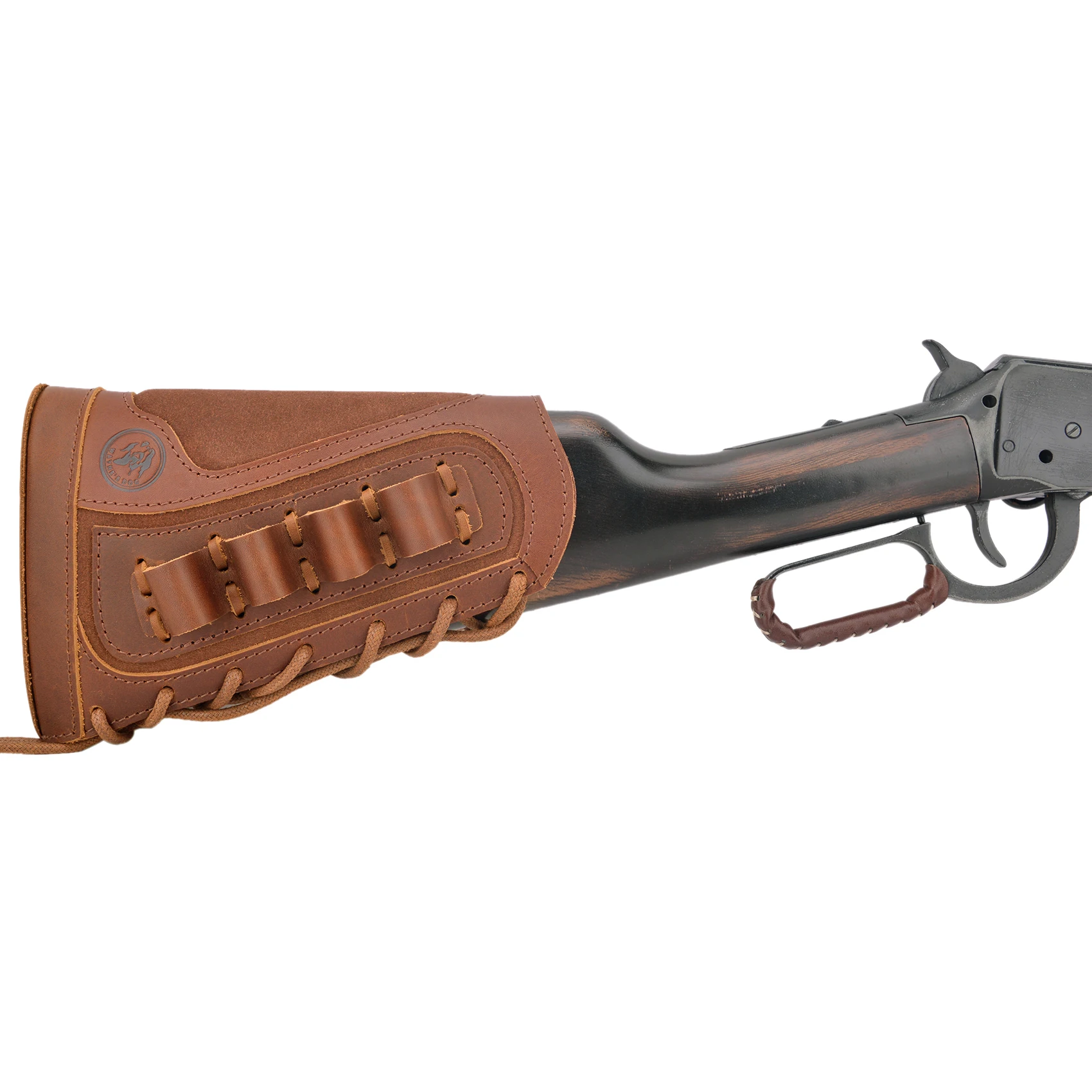 12Gauge leather Shotgun Buttstock Recoil Cheek Rest Pad For Lefty Hunter Or Righty Hunter