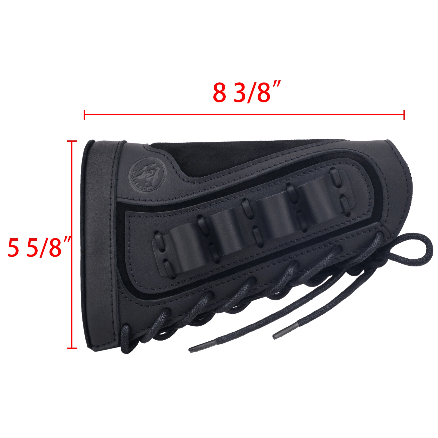 12Gauge leather Shotgun Buttstock Recoil Cheek Rest Pad For Lefty Hunter Or Righty Hunter