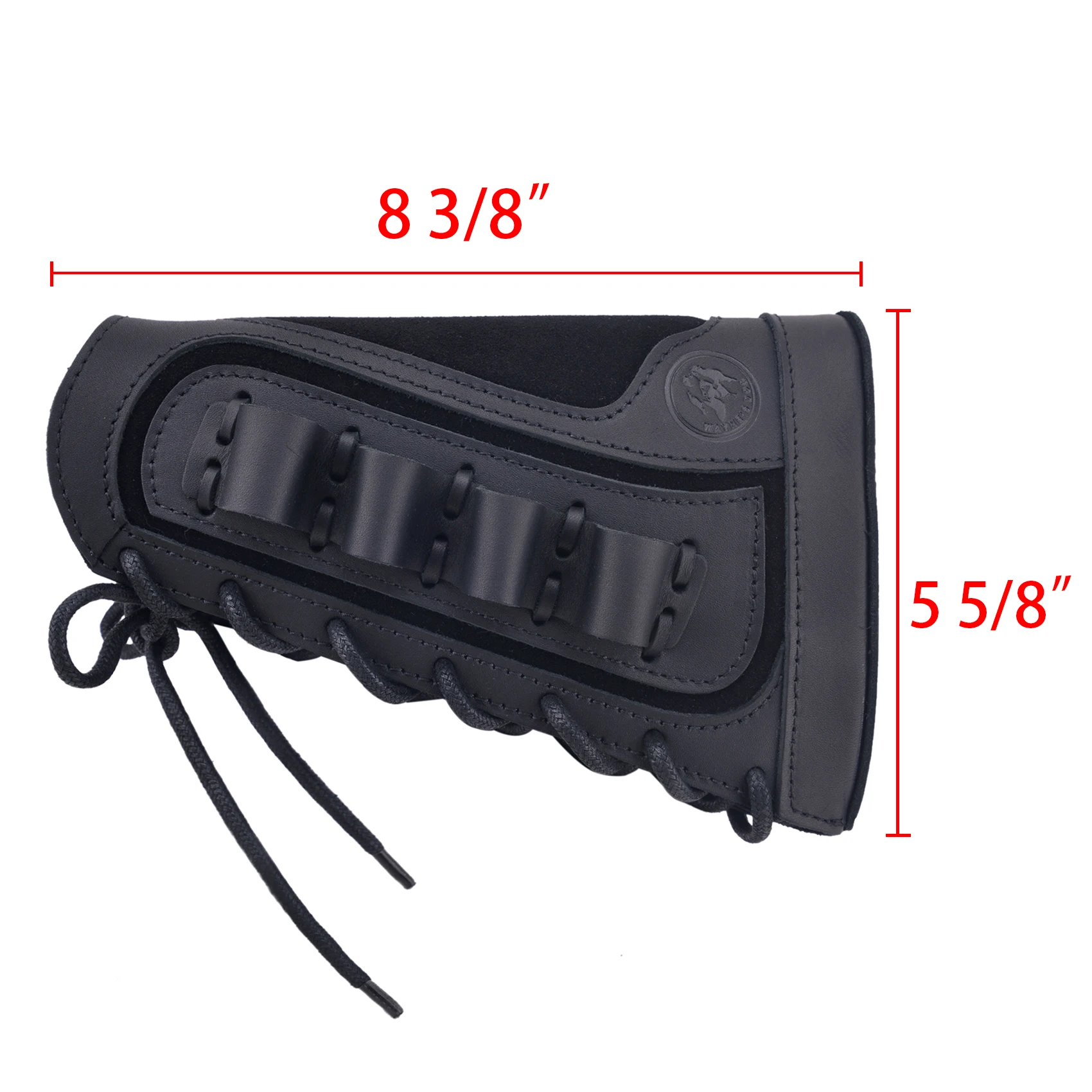 12Gauge leather Shotgun Buttstock Recoil Cheek Rest Pad For Lefty Hunter Or Righty Hunter