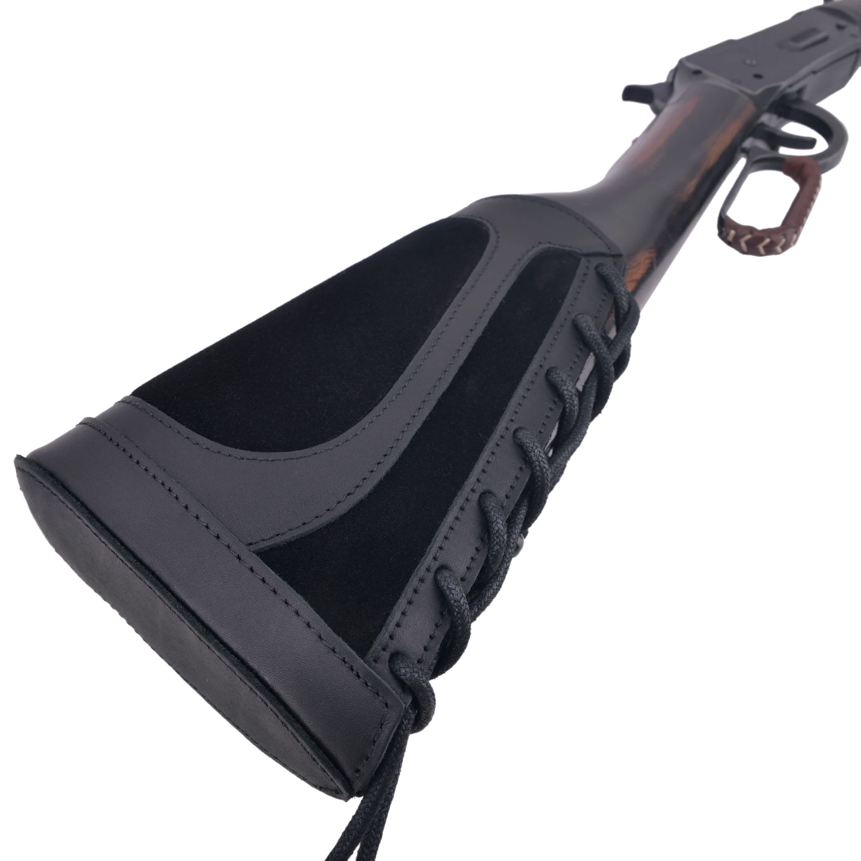 12Gauge leather Shotgun Buttstock Recoil Cheek Rest Pad For Lefty Hunter Or Righty Hunter