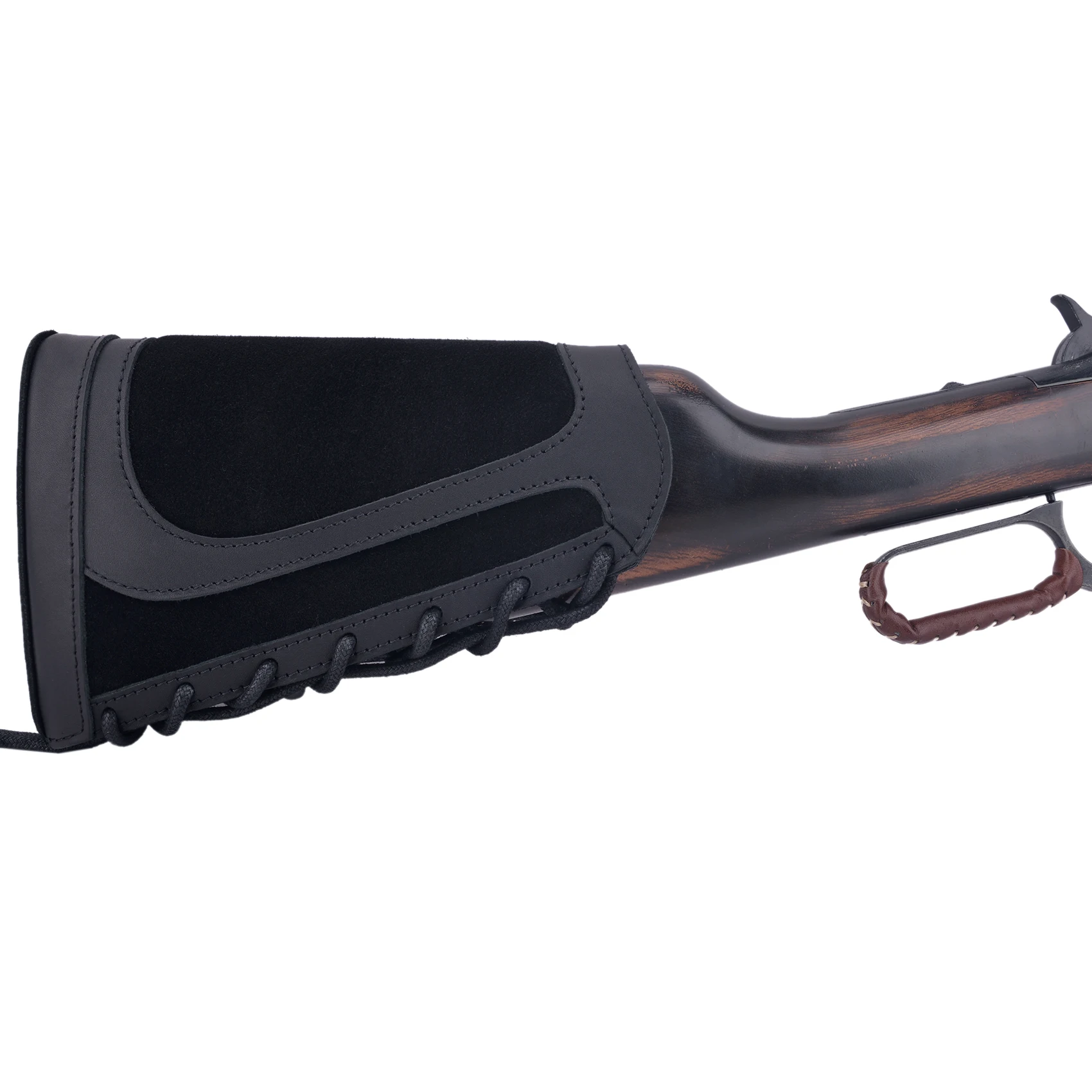 12Gauge leather Shotgun Buttstock Recoil Cheek Rest Pad For Lefty Hunter Or Righty Hunter
